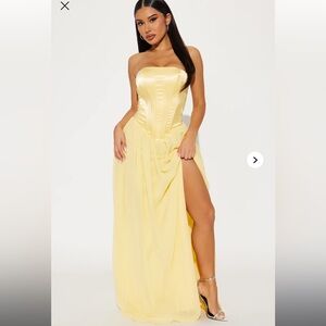 Cassie Chiffon Maxi Dress - Yellow